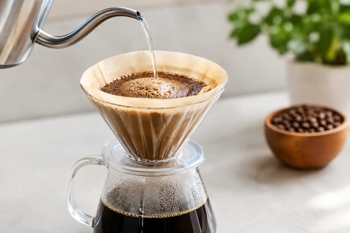 Optimer vandtemperatur til lysristet kaffe