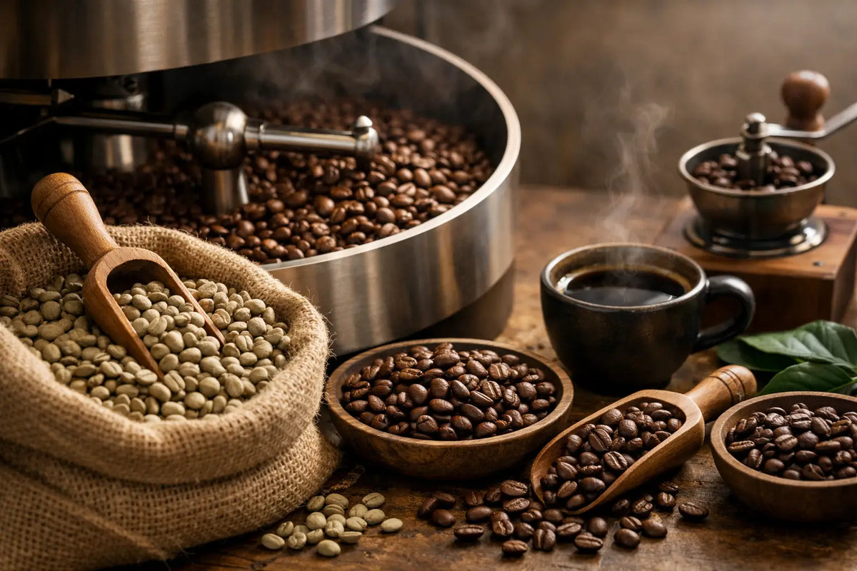 Kaffe til egen ristning og grønne bønner