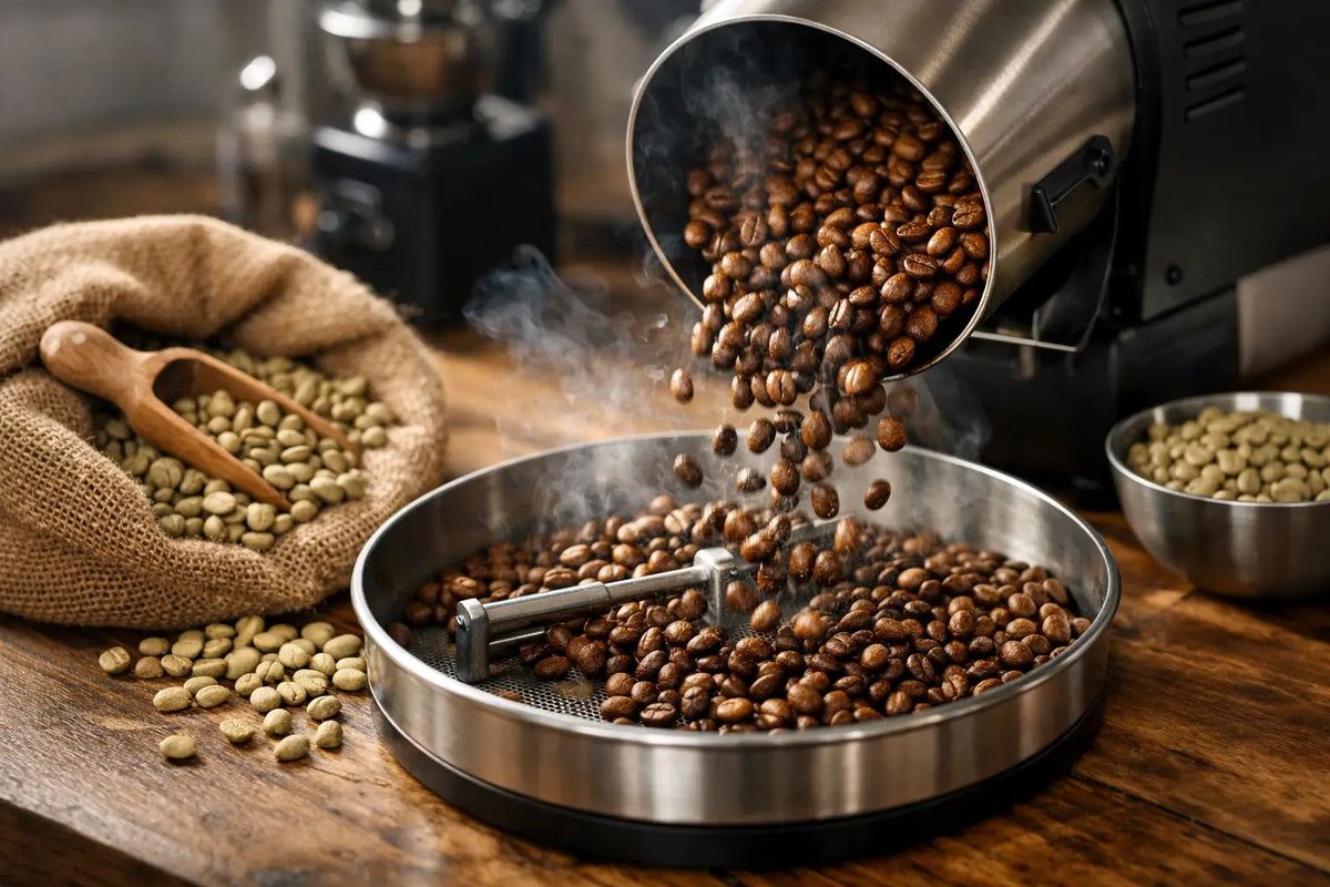 Sådan rister du grønne kaffebønner hjemme