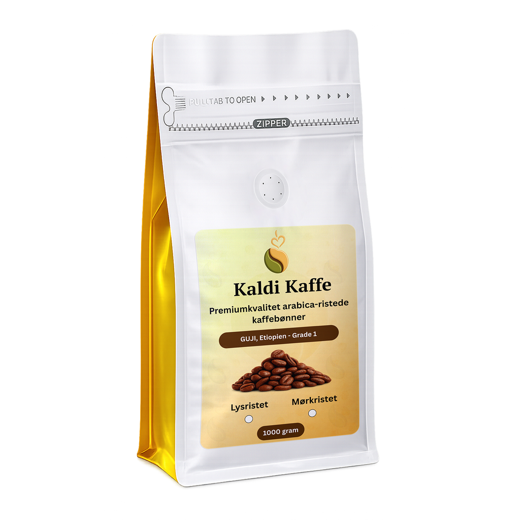 Ethiopisk Guji Grade 1 Ristet Kaffebønner – 100% Arabica, 1000g