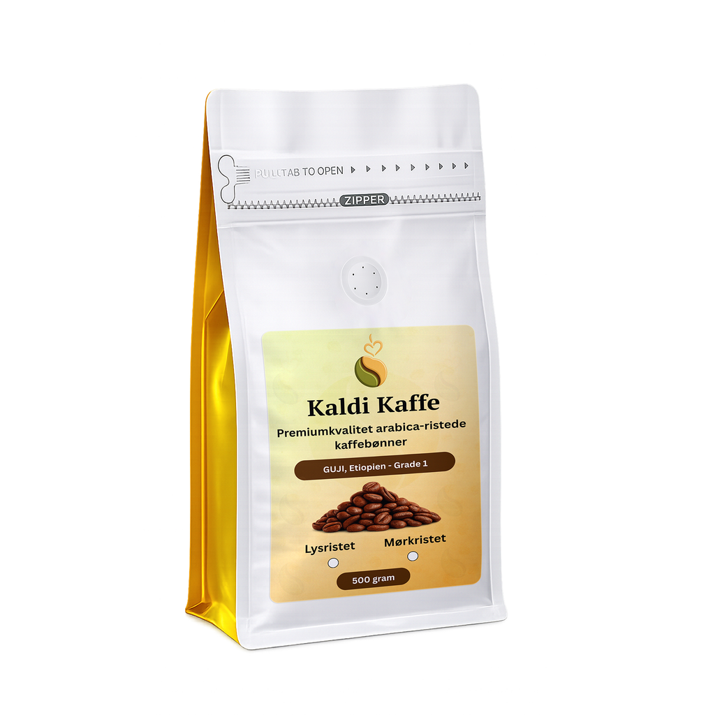 Ethiopisk Guji Grade 1 Ristet Kaffebønner – 100% Arabica, 500g