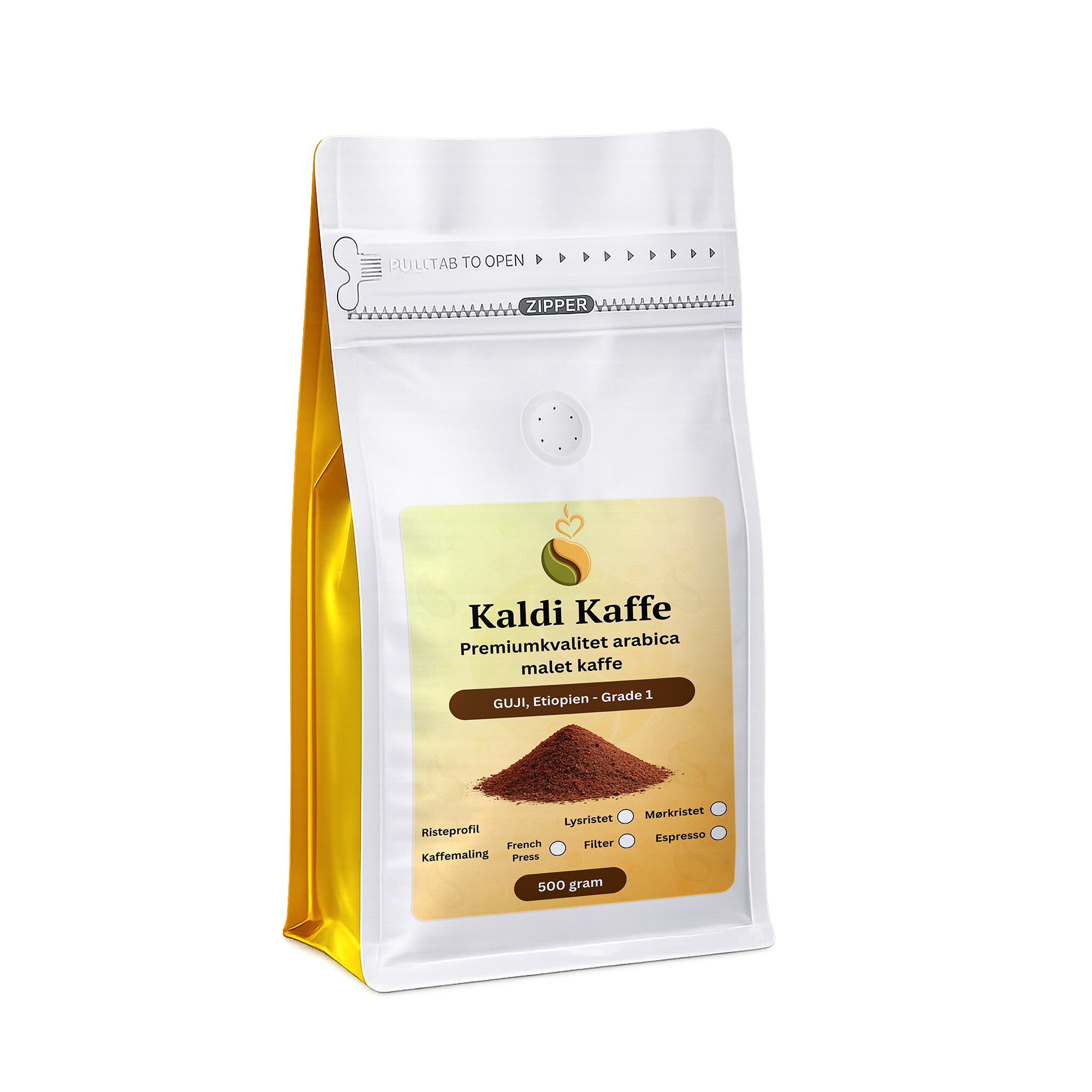 GUJI Etiopien Malet Kaffe - 100% Arabica - Grade 1