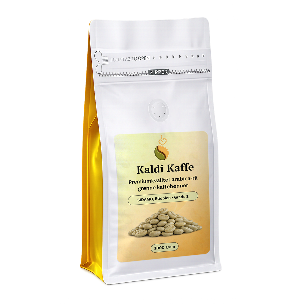 SIDAMO Etiopien Specialkaffe rå grønne kaffebønner - 100% Arabica med Florale Noter - Grade 1