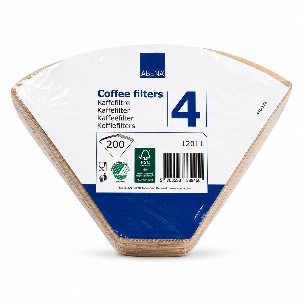 Kaffefilter Abena 1x4 ubleget filterpapir – 200 stk.