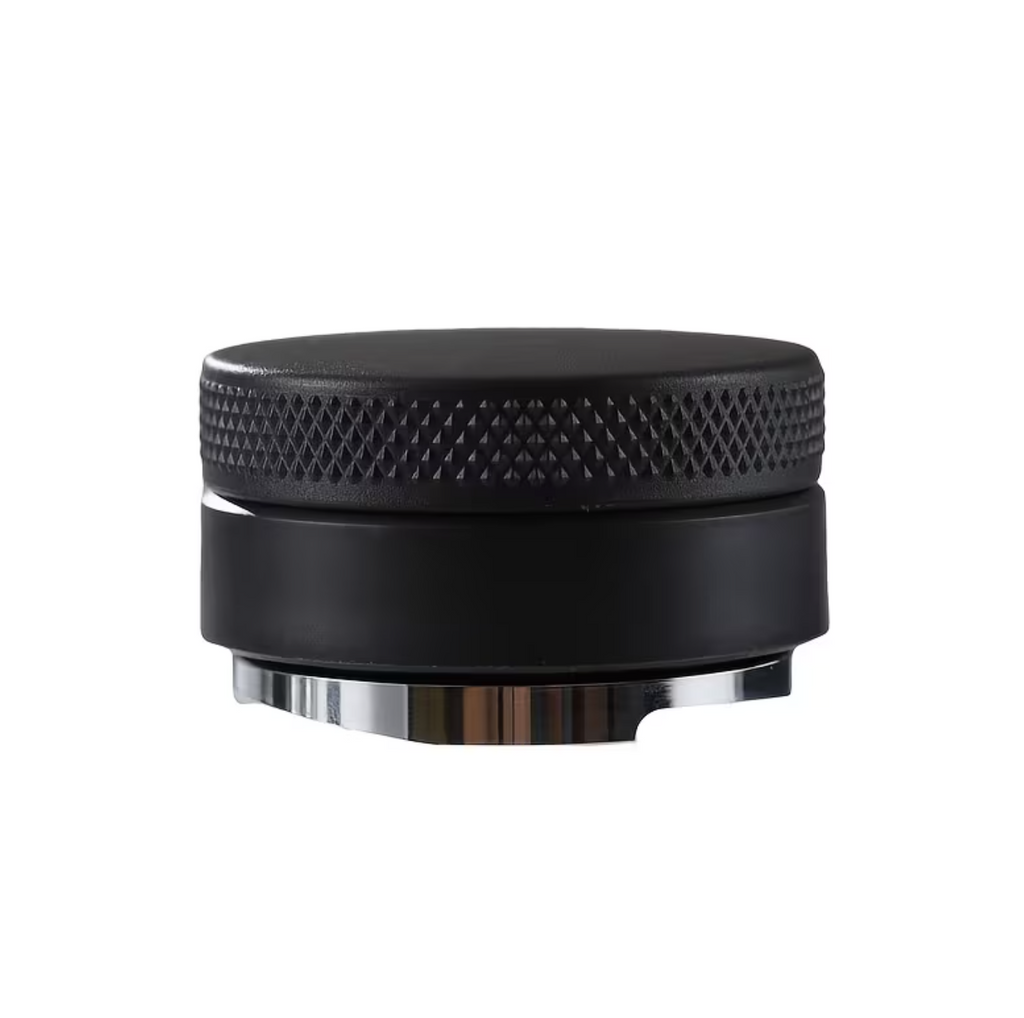 Metaltamper pulverpressehammer til espresso i aluminiumlegering, sort 53 mm