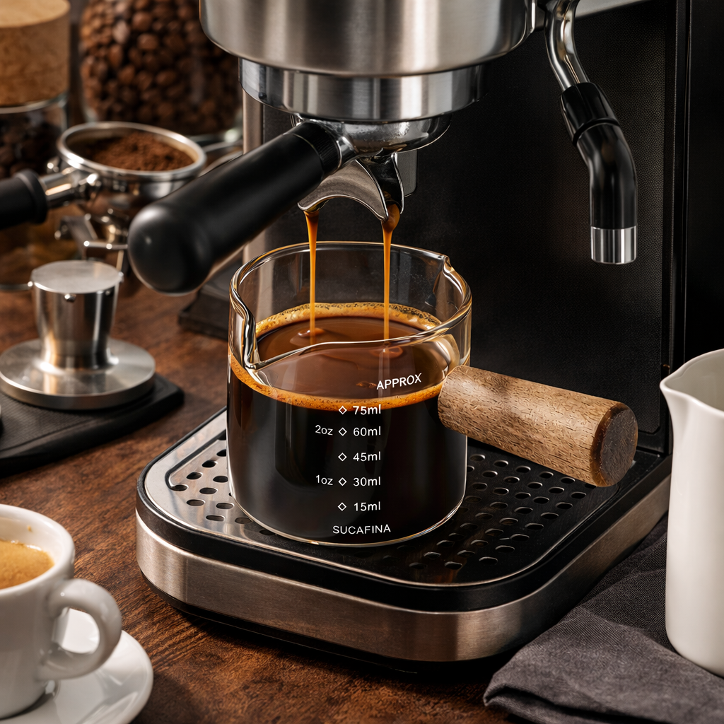 Mini målebæger til mælk eller kaffe med målemarkering - 75ml