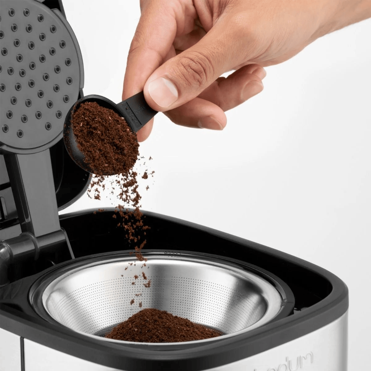 Bodum - Programmerbar kaffemaskine+, 12 kopper, med filter i rustfrit stål