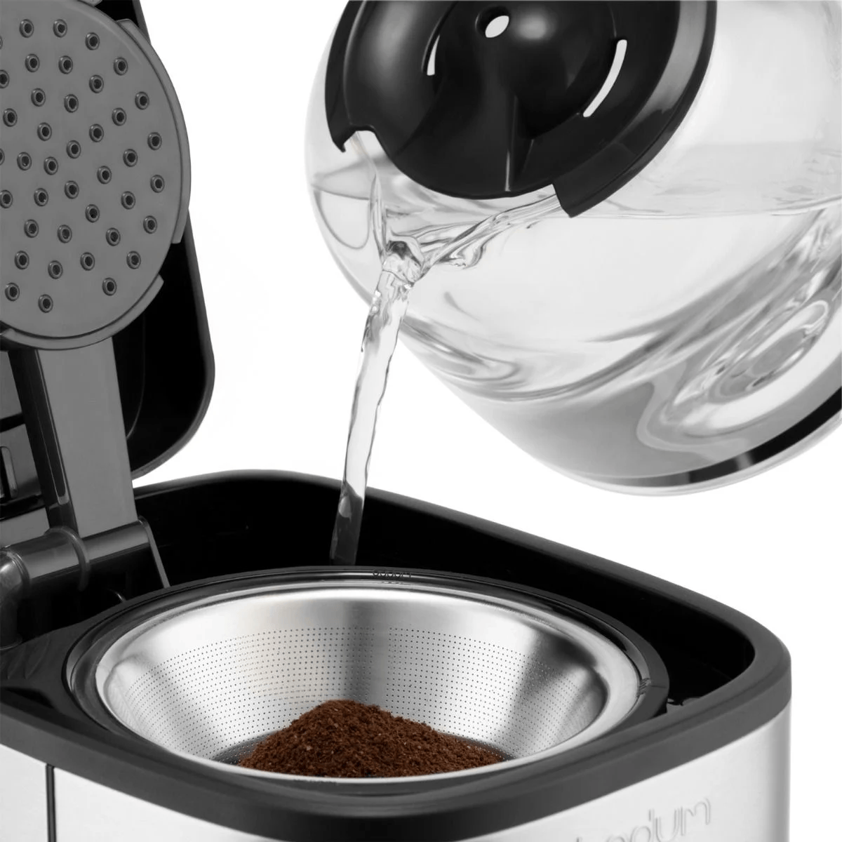 Bodum - Programmerbar kaffemaskine+, 12 kopper, med filter i rustfrit stål